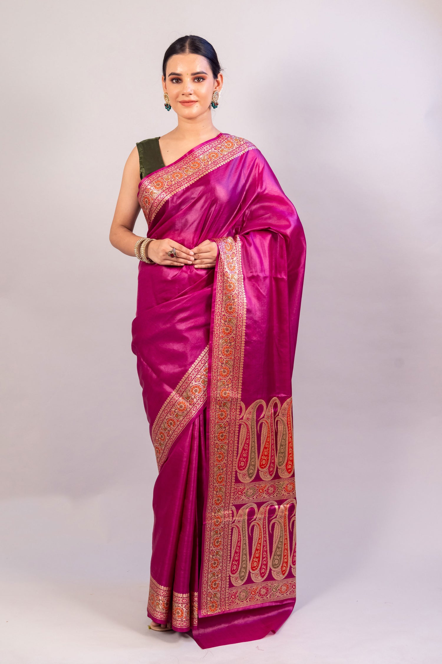 Exquisite Tusser Silk Saree with Wine Shade – Elegant Traditional Attire