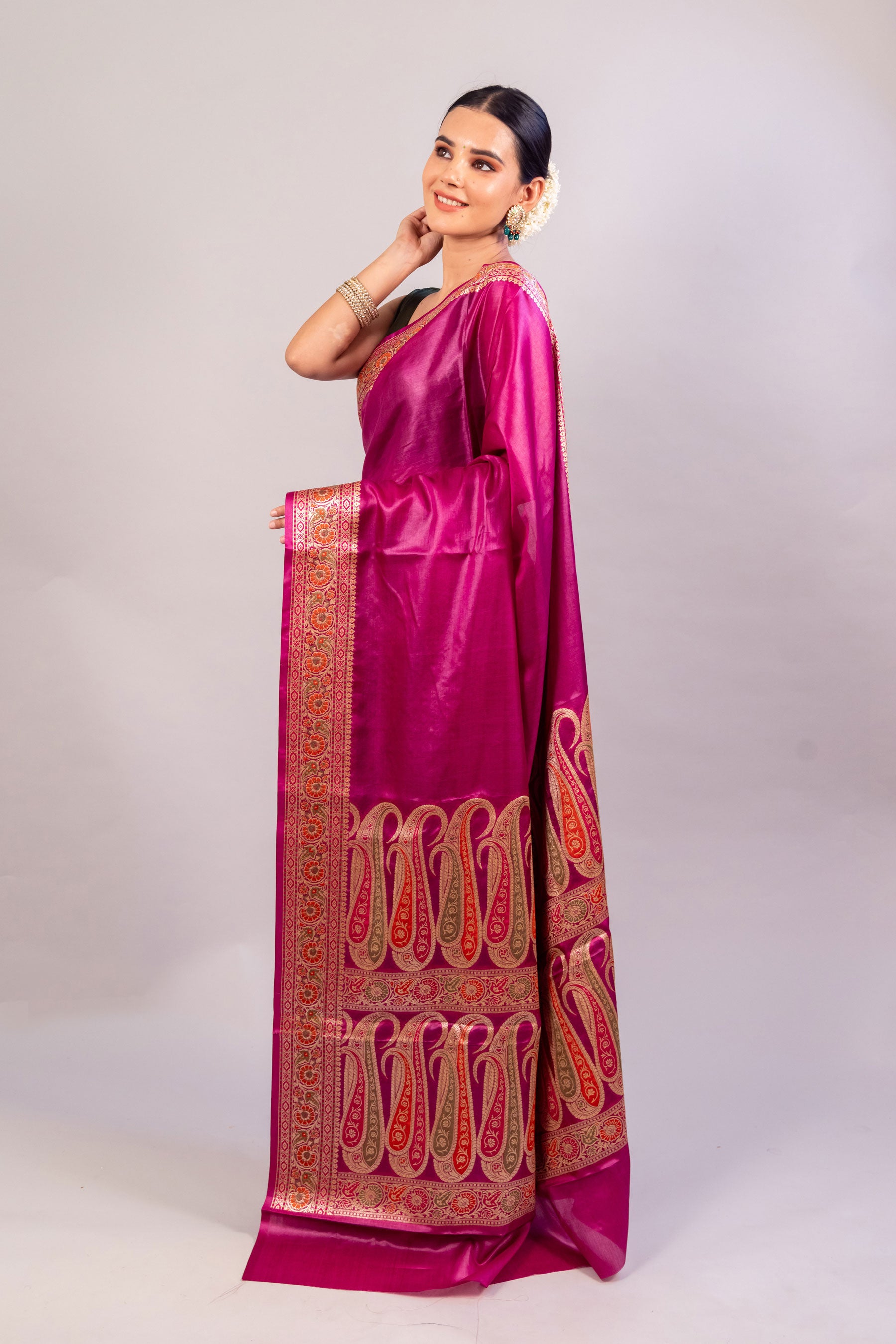 Exquisite Tusser Silk Saree with Wine Shade – Elegant Traditional Attire