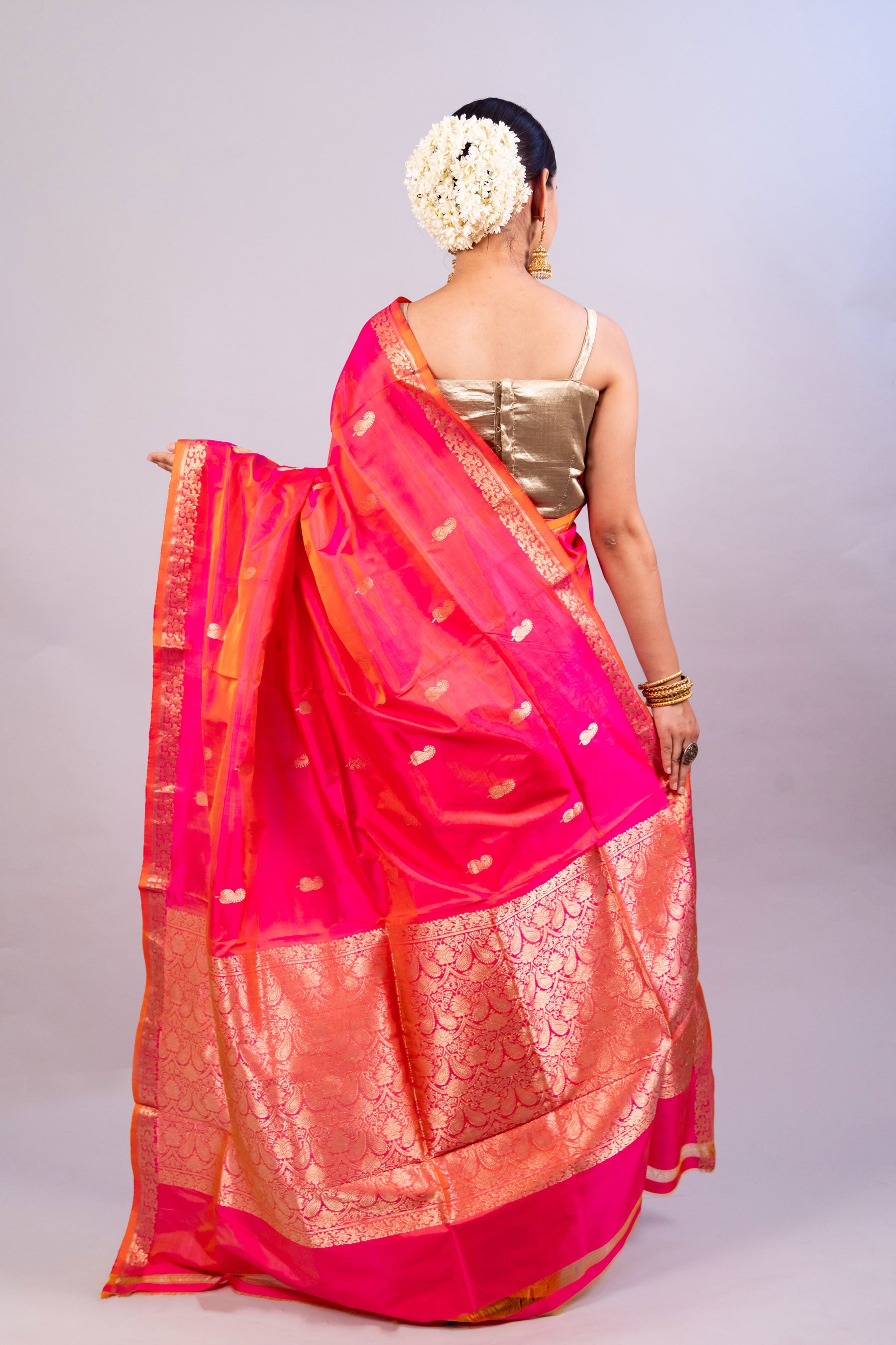 Exquisite Pink Katan Silk Handloom Saree – Luxurious Elegance for Every Occasion